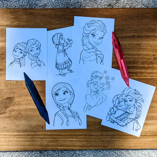 Frozen Coloring Cards Pack