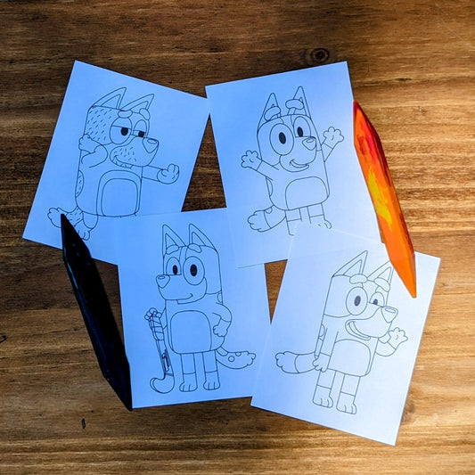 Bluey Coloring Cards Pack