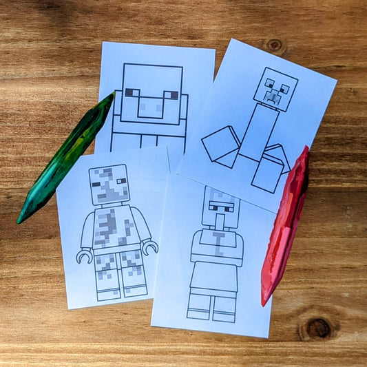 Minecraft Coloring Cards Pack