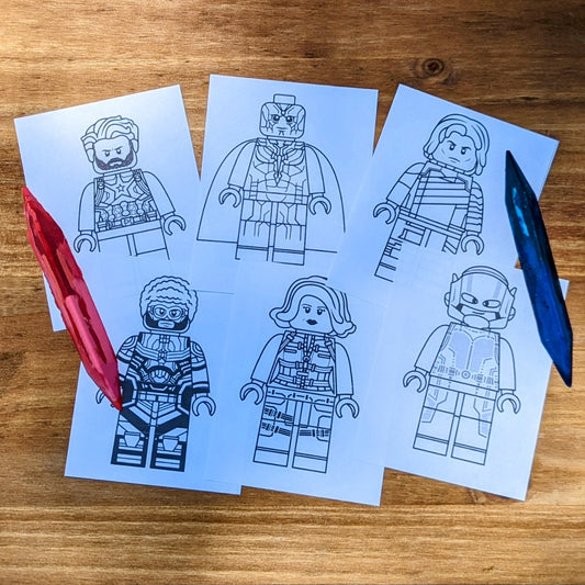 Marvel Lego Coloring Cards Pack