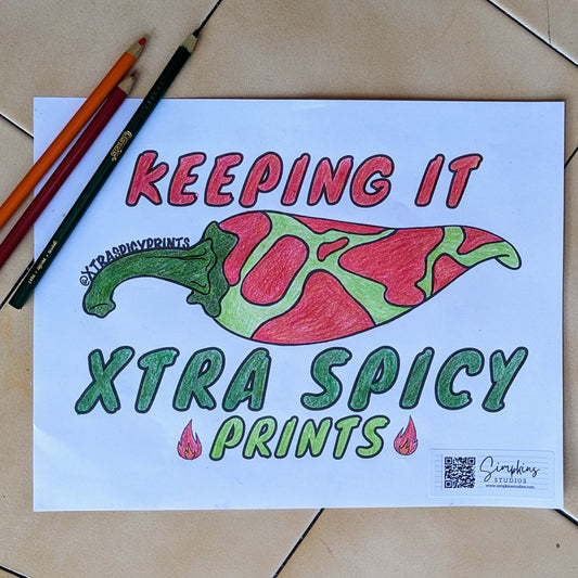 Xtra Spicy Prints Coloring Page