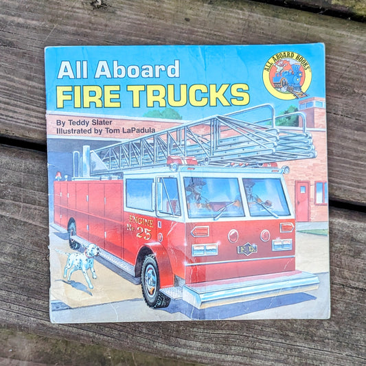 All Aboard Fire Trucks - Recycled Notebook