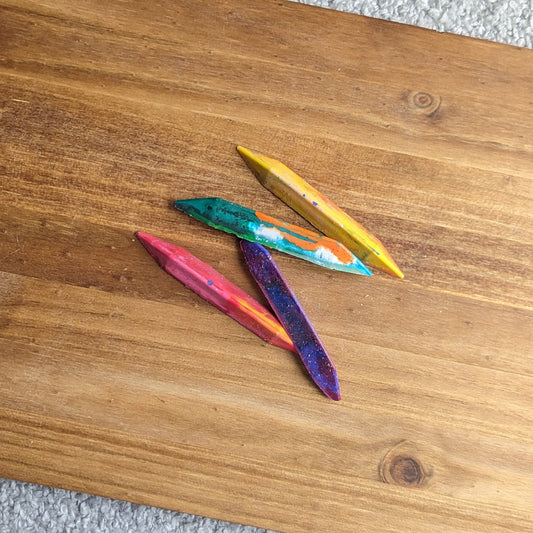 Recycled Triangle Crayons